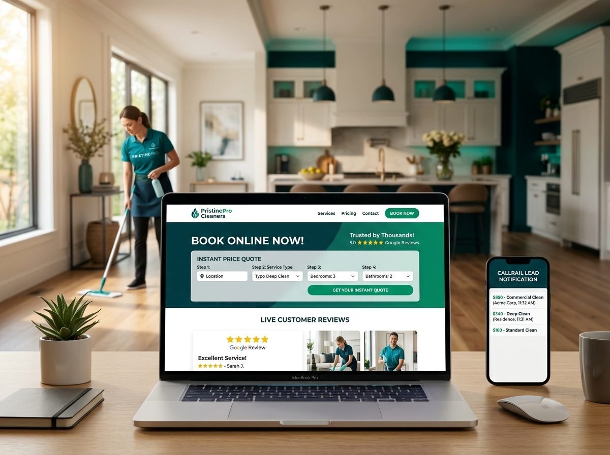 High-Converting Cleaning Website & Lead System
